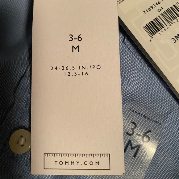 Tommy Hilfiger | Baby | Blue | Button Down Shirt | size 3-6 M | NWT - Picture 5 of 5